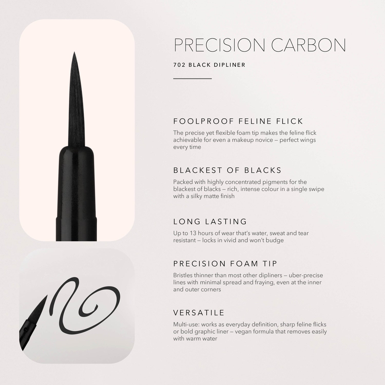 Precision Carbon Black Dipliner - 702