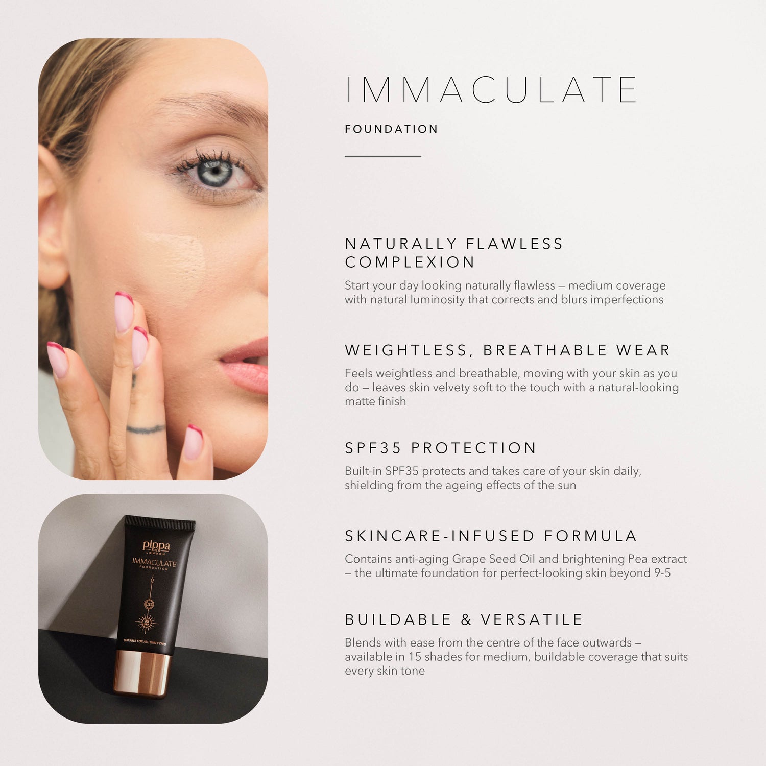 Immaculate Foundation 202 - Peach